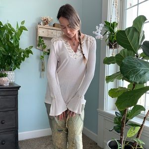 Super Soft Lucky Brand Embroidered Blouse
